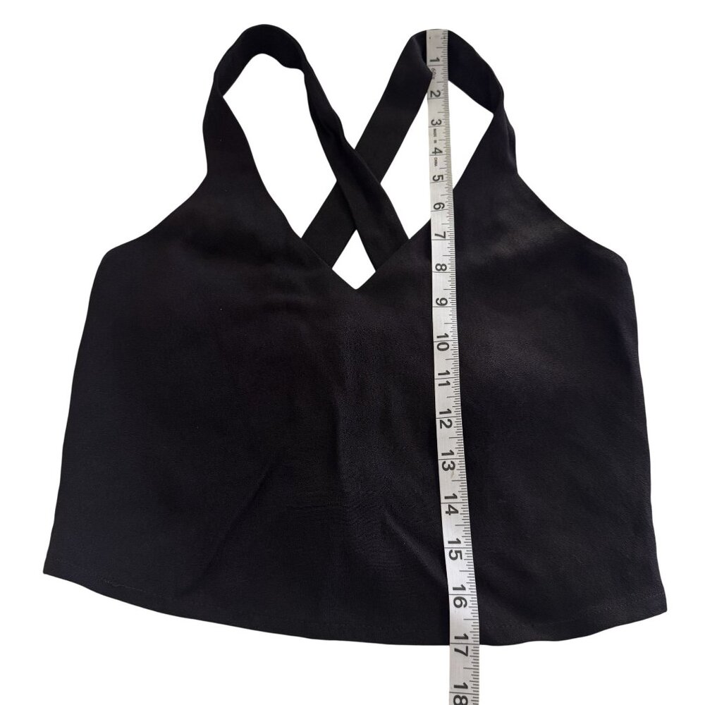 Sonia Rykiel Paris Womens Black Silk Blend Crop Top Strappy Back Size IT 36 - Picture 7 of 7